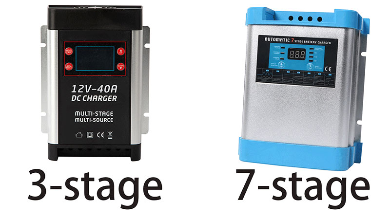 What is difference between 3 stage and 7 stage battery charger